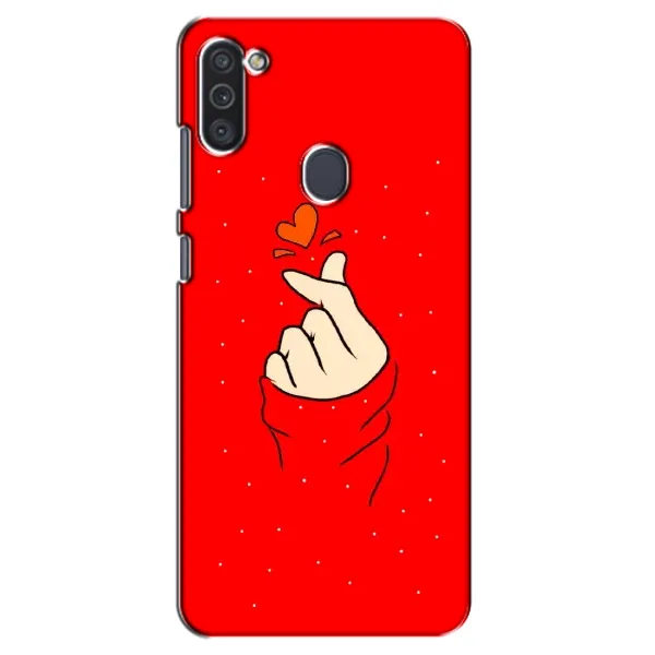 Чехол с рисунком «Сердце на красном» для Samsung Galaxy M11