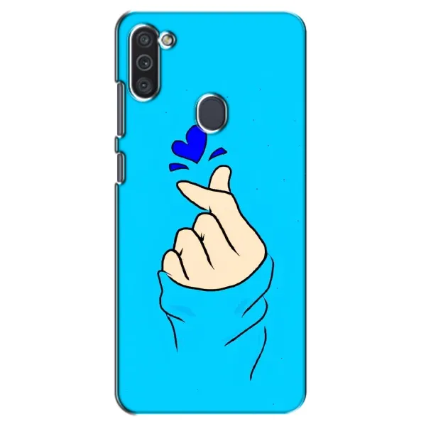 Чехол с рисунком «Сердце на синем» для Samsung Galaxy M11