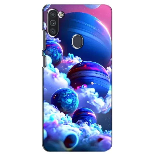 Чехол с рисунком «Синие планеты» для Samsung Galaxy M11 Чехол с рисунком «Синие планеты» для Samsung Galaxy M11
