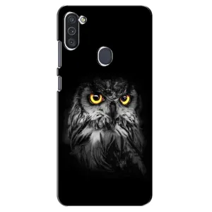 Чехлы с принтом СОВЫ для Samsung Galaxy M11 (Сова на чёрном)