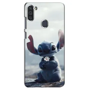 Чехол с рисунком Стич для Samsung Galaxy M11 (Стич с цветочком)