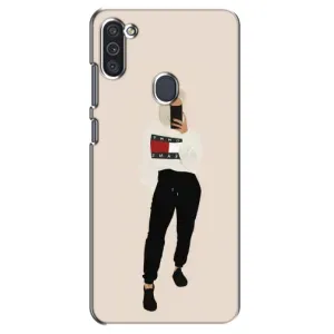 Силиконовый Чехол на Samsung Galaxy M11 с картинкой Стильных Девушек (Стильная)