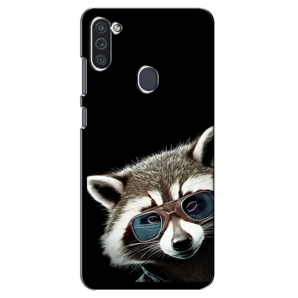Чехол с рисунком «Стильный Енот» для Samsung Galaxy M11