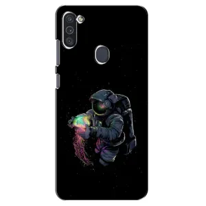 Силіконовый Чохол з принтом "Космонавти" на Samsung Galaxy M11 (В руках земля)