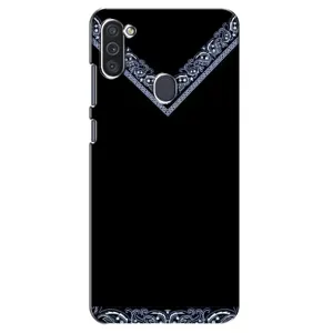 Силиконовый Чехол на Samsung Galaxy M11 (Воротник вышиванки)