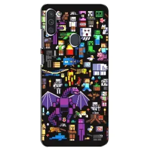 Чохол майнкрафт для Samsung Galaxy M11 (Усі персонажі)
