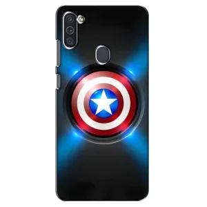 Чохол с Щітом Капітана Америки на Samsung Galaxy M11 (Яскраий Щит Капітана)