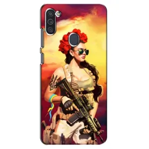 ЗСУ Чохли (TPU) для Samsung Galaxy M11 (Жінка солдат)