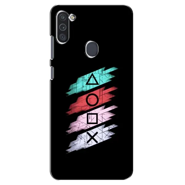Чехол с рисунком «Значки Sony» для Samsung Galaxy M11 Чехол с рисунком «Значки Sony» для Samsung Galaxy M11