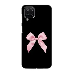 Чехол банты для Samsung Galaxy M12 (Бант на черном)