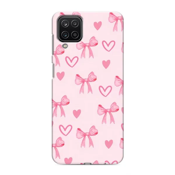 Чехол с рисунком «Бантики и сердечки» для Samsung Galaxy M12