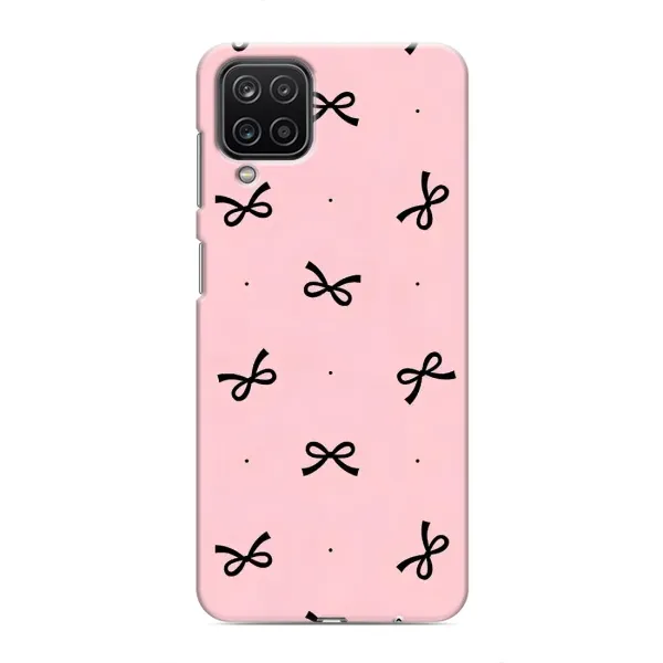 Чехол с рисунком «Черные бантики» для Samsung Galaxy M12