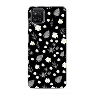 Чохли з тематикою "КВІТИ" на Samsung Galaxy M12 (цвітіння на чорному)