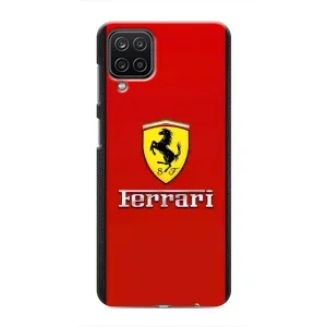 Силиконовый бампер с картинкой машины на Samsung Galaxy M12 (Ferrari Logo)