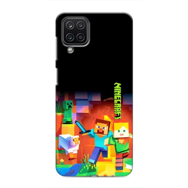 Чехол с рисунком «Герой Майнкрафт» для Samsung Galaxy M12