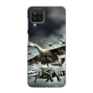 Чехол с мемами тралалело тралала для Samsung Galaxy M12 (Гусини и крокодило)