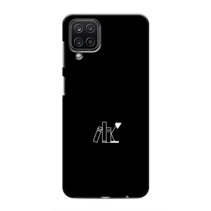 Чехол с картинками на черном фоне для Samsung Galaxy M12 (Книжки)