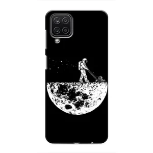 Силіконовый Чохол з принтом "Космонавти" на Samsung Galaxy M12 (Космонавт)