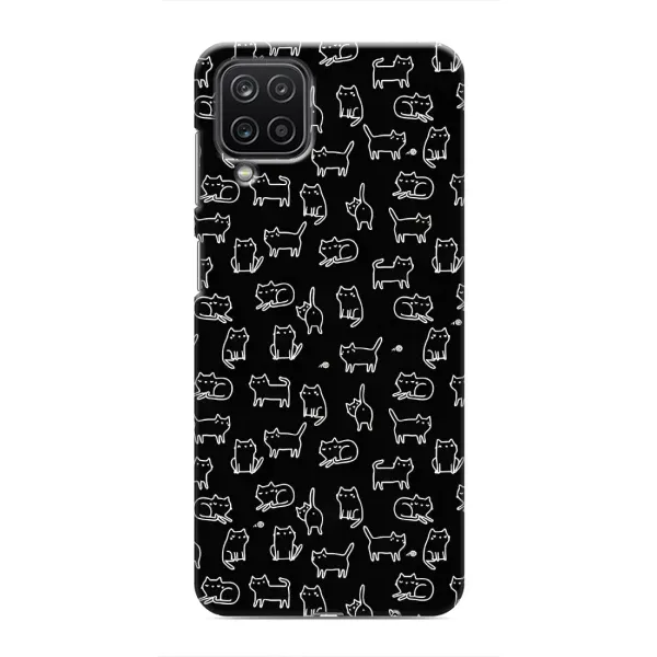 Чехол с рисунком «Котики на черном» для Samsung Galaxy M12 Чехол с рисунком «Котики на черном» для Samsung Galaxy M12
