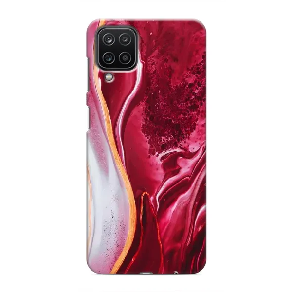 Чохол з малюнком «Червоний мрамор» для Samsung Galaxy M12