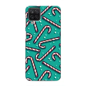 Силиконовый бампер на рождество для Samsung Galaxy M12 (Леденцы)