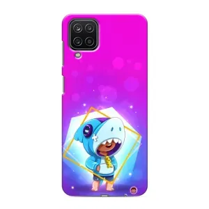 Чехол Бравл Старс для Samsung Galaxy M12 (Леон в костюме Акулы)