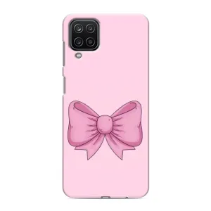 Чехол банты для Samsung Galaxy M12 (Розовый бантик)