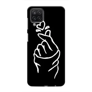 Чохол (Знак сердечка) для Samsung Galaxy M12 (Сердечко на чорному)