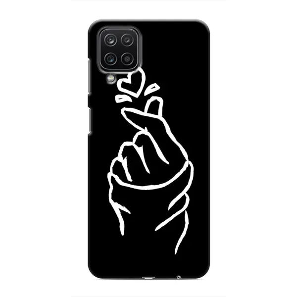 Чехол с рисунком «Сердце на черном» для Samsung Galaxy M12 Чехол с рисунком «Сердце на черном» для Samsung Galaxy M12