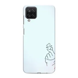 Чохол (Знак сердечка) для Samsung Galaxy M12 (Сердечко на блакитному)