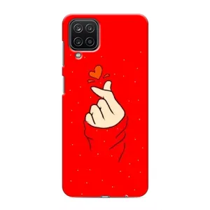 Чохол (Знак сердечка) для Samsung Galaxy M12 (Сердечко на червоному)