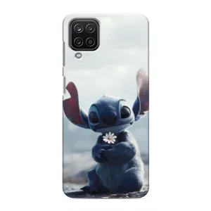 Чехол с рисунком Стич для Samsung Galaxy M12 (Стич с цветочком)