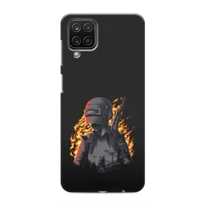 Чохол з картинкою "Герой Pubg" на Samsung Galaxy M12 (В полум'ї)