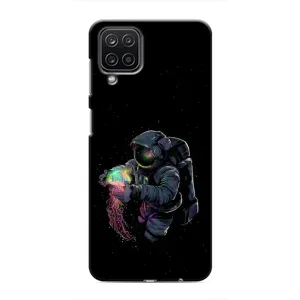 Силіконовый Чохол з принтом "Космонавти" на Samsung Galaxy M12 (В руках земля)
