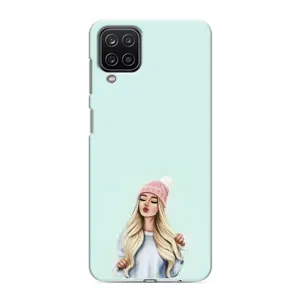Силиконовый Чехол на Samsung Galaxy M12 с картинкой Стильных Девушек (В шапке)