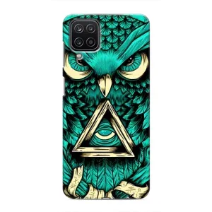 Чохли з принтом СОВИ для Samsung Galaxy M12 (Зелена сова)