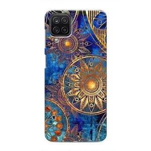 Чехлы со смыслом для Samsung Galaxy M12 (Золотые узоры)