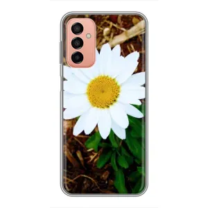 Чехол с ромашками на Samsung Galaxy M13 (Белая ромашка)