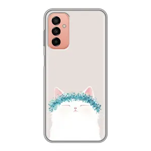 Чехол на тематику: Коты для Samsung Galaxy M13 (Белый котик)