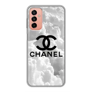 Чехол с Брендами одежды на Самсунг Галакси М13 (CHANEL)