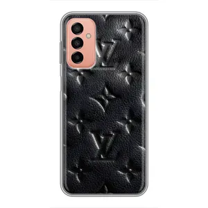 Текстурный Чехол Louis Vuitton для Самсунг Галакси М13 (Черный ЛВ)
