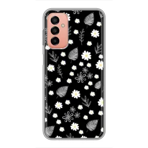 Чехлы с тематикой "ЦВЕТЫ" на Samsung Galaxy M13 (цветение на чорном)