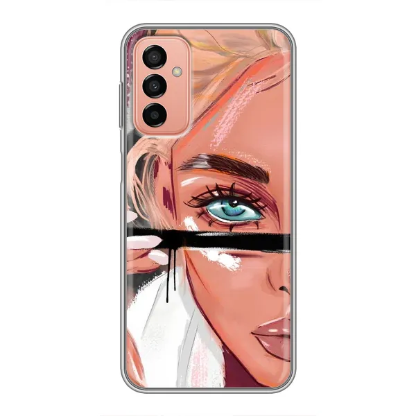 Чехол с рисунком «Девушка и ресницы» для Samsung Galaxy M13