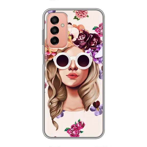 Чехол с рисунком «Девушка в очках» для Samsung Galaxy M13