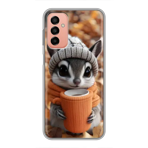 Чехол с рисунком «Грызунчик с кофе» для Samsung Galaxy M13 Чехол с рисунком «Грызунчик с кофе» для Samsung Galaxy M13