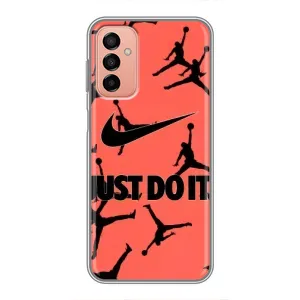 Силиконовый Чехол Nike Air Jordan на Самсунг Галакси М13 (Just Do It)