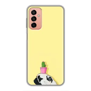 Бампер для Samsung Galaxy M13 с картинкой "Песики" (Кактус на голове)