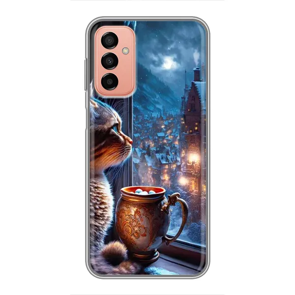 Чехол с рисунком «Кот новогодний» для Samsung Galaxy M13 Чехол с рисунком «Кот новогодний» для Samsung Galaxy M13