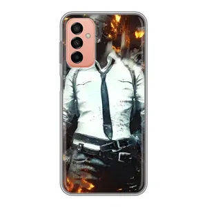 Силиконовый чехол с картинкой "Герой Pubg" на Samsung Galaxy M13 (Man Пубг)