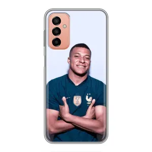 Чехол (TPU) с Футболистом на Samsung Galaxy M13 (Мбаппешичка)